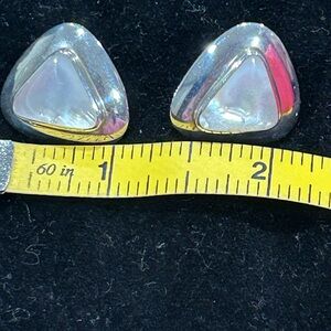 Silver Silver and Mother of Pearl Earrings